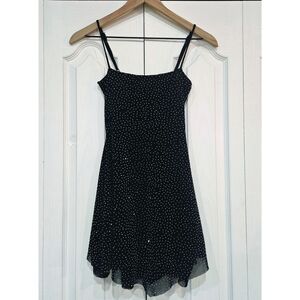 Crystal Gem Black Mini Dress Pixie Windsor Size XS
